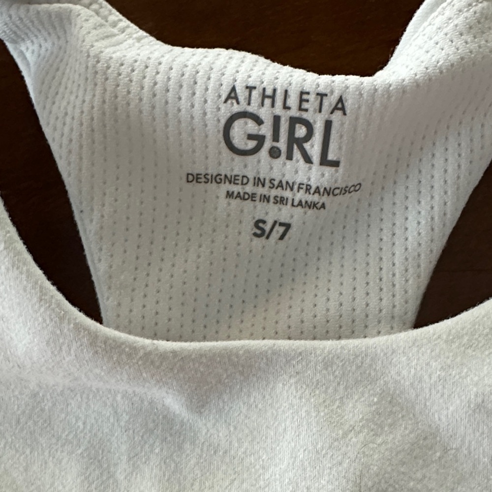 Set of 3 Sports Bra Trio - Black (Nike) White (Athleta) and Pink/Salmon (Nike) - Picture 3 of 9
